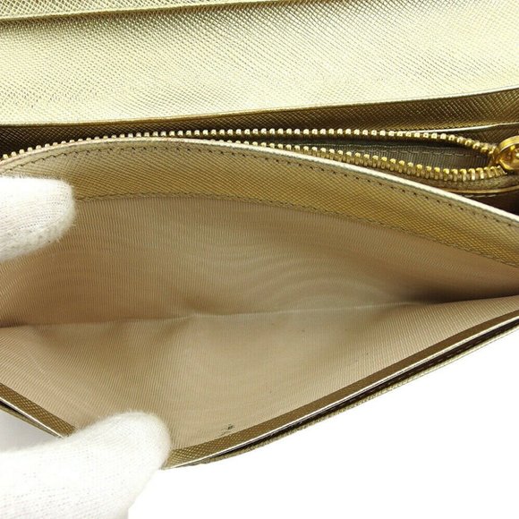PRADA Long Wallet Logo Safiano Leazer Auth USED G1607 - Picture 10 of 10